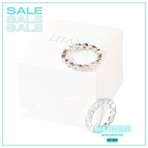 Round cut marquise shape ring inlaid with cubic zirconia in rhodium plated sterl